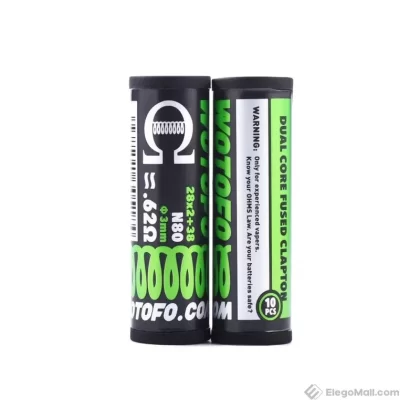 Wotofo Dual Core Fused Clapton Prebuild Coils 10pcs/pack - Choose Coil Type#26GAx2+36GA 0.28ohm>2x30GA+38GA 0.90ohm>2x26GA+40GA 0.38ohm (pack of 5)>28GAx2+38GA 0.62ohm