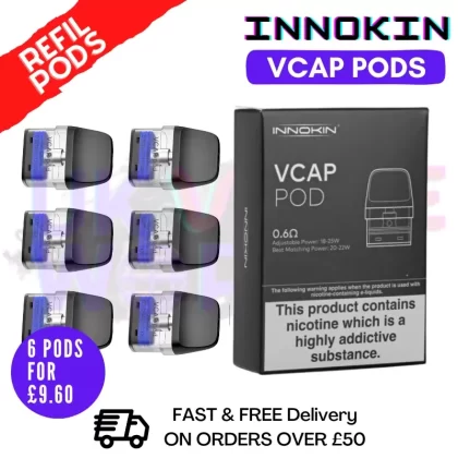 Innokin VCAP (TRINE) Replacement Pods – Six Pack 6PK