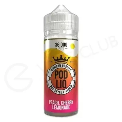 Peach Cherry Lemonade Shortfill E-Liquid by Pod Liq 80ml