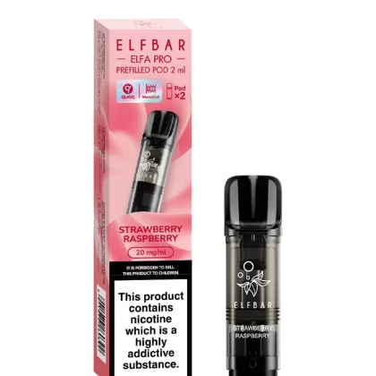 Strawberry Raspberry Elf Bar Elfa Pro Pods (x2) - 88Vape