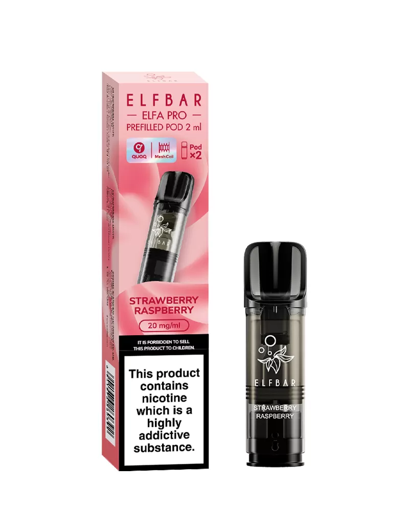 Strawberry Raspberry Elf Bar Elfa Pro Pods (x2) - 88Vape - Image 3