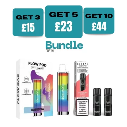 Flow Pod CP600 Pod Kit + Elf Bar 600 Prefilled Pods (Bundle) - Barbie Pink / Pink Lemonade