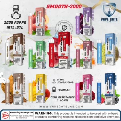 Smooth 2000 Disposable (20MG - 2000 MTL & DTL Puffs)