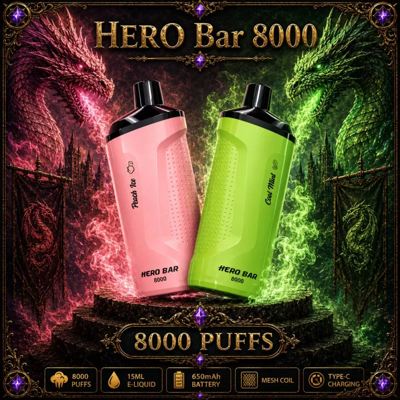 HERO Bar 8000 - Cinnamon Roll Vanilla Ice Cream - Vapeciga