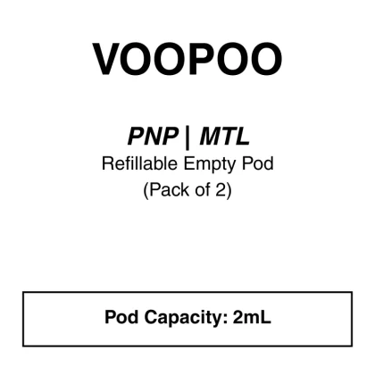 VOOPOO PnP MTL Empty Pod 2ml – 2 Pack - Short-2ml