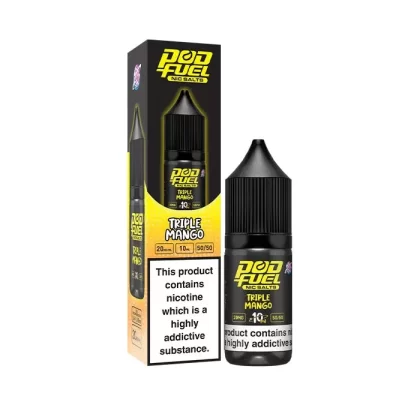 Triple Mango 10ml Nic Salt E-Liquid by Pod Fuel - 10 mg – Medium Strength, 20 mg – High Strength