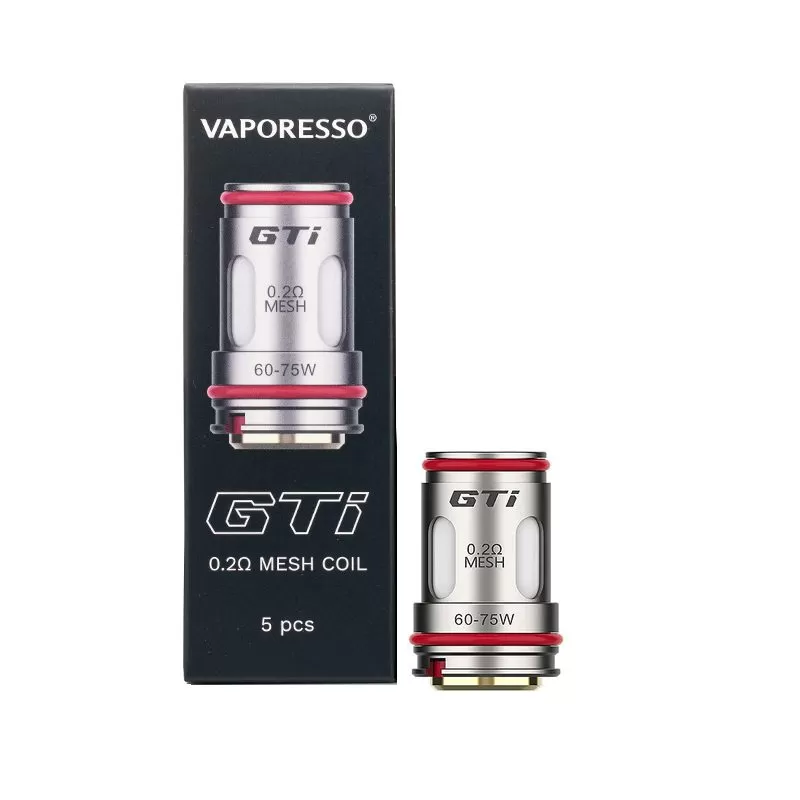 Vaporesso GTI Mesh Coil – 5 pack - Mesh 0.15ohm (75-90w), Mesh 0.2ohm (60-75w)