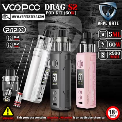 VOOPOO Drag S2 Pod Kit (60W) 2500mAh - Gray Metal