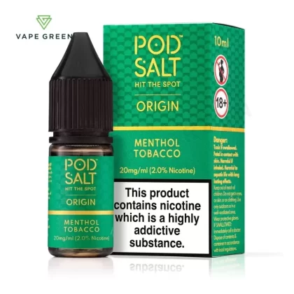Menthol Tobacco Nic Salt E-Liquid by Pod Salt Origin - Eliquidsupply