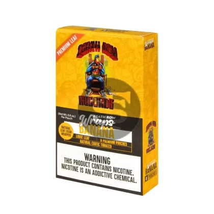 Death Row Records Wraps, 8 packs of 6, Banana - Ejuicewarehouse