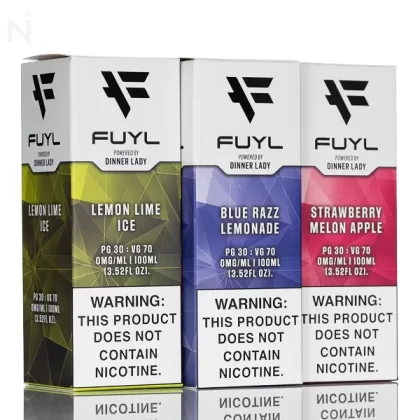 FUYL E-Liquid - No Nicotine Vape Juice - 100ml - Peach Mango Watermelon
