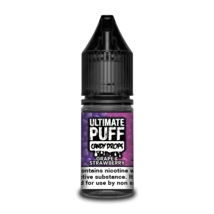 Ultimate Puff Candy Drops Grape and Strawberry 10ml Vape Juice - 10 Pack - Strength 12mg