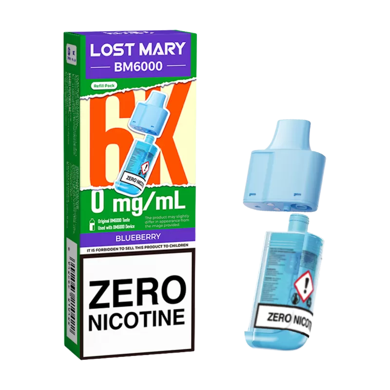 Blueberry Lost Mary BM6000 Refill Pack - 0mg - Vape Product - Image 3