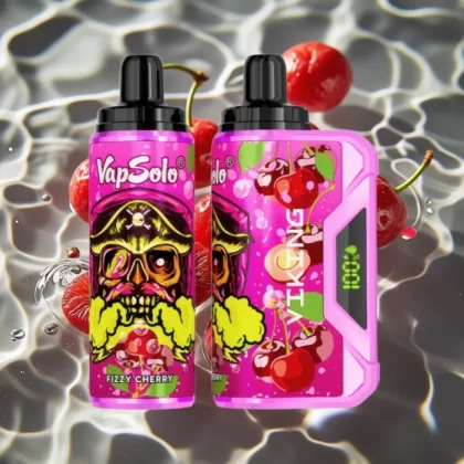 VapSolo VIKING 12000 Puffs Disposable Vape Fizzy Cherry – 22ml E-Liquid, Type-C Charging, LED Display - Bangvapeaustralia