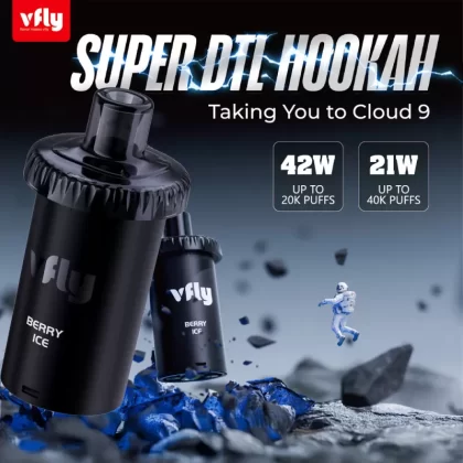 VFLY Super DTL Hookah 40K Disposable E-Hookah POD - 40000 Puffs (2 Count) - Lemon Lime