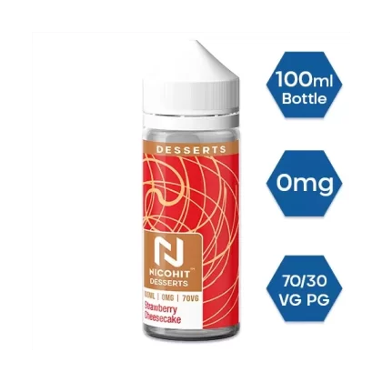 STRAWBERRY CHEESECAKE E LIQUID BY NICOHIT – DESSERTS 100ML 70VG