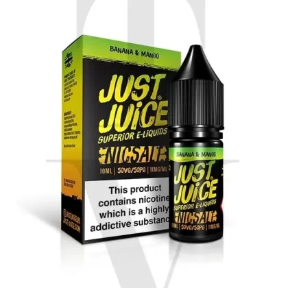 JUST JUICE BANANA & MANGO NIC SALT E-LIQUID - Nicotine Strength#10MG (1%)>20MG (2%)