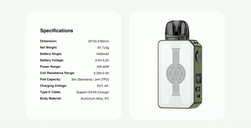 Lost Vape Centaurus E40 Max Pod Kit 1400mAh - Image 3