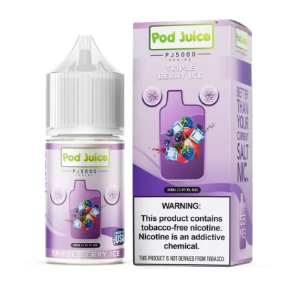 Triple Berry Ice by Pod Juice PJ5000 Series Salt 30mL - 35MG