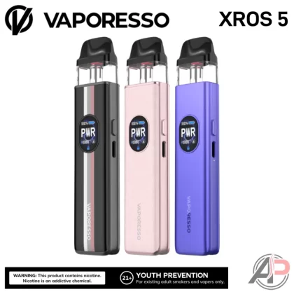Vaporesso Xros 5 Pod System Starter kit Device - Black Leather, Blue Silk