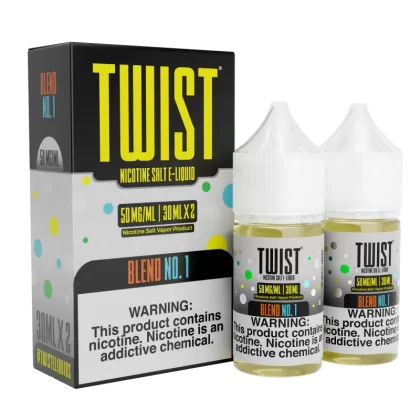 TWIST Nicotine Salt E-Liquid - Blend No.1 - 60ML E-Liquid (Twin 30ML Pack) - 50MG
