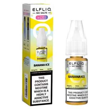 Banana Ice Nic Salt E-Liquid by Elf Bar Elfliq (10ml) - 20mg