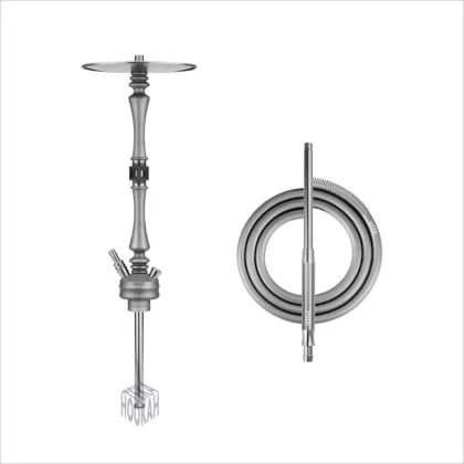 Shisha Hoob Mars Space Grey Stainless Steel - Uszczelka; Dyfuzor, Talerzyk (A3D2A6)