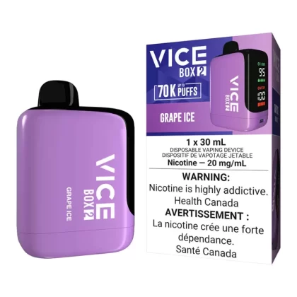 Vice Box 2 Disposable Vape Device - Grape Ice - 20mg/ml