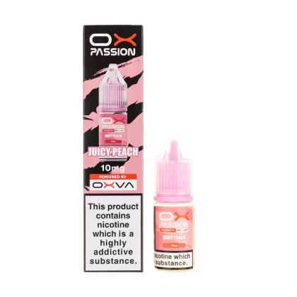Juicy Peach Nic Salt E-Liquid by Oxva Ox Passion - 5mg
