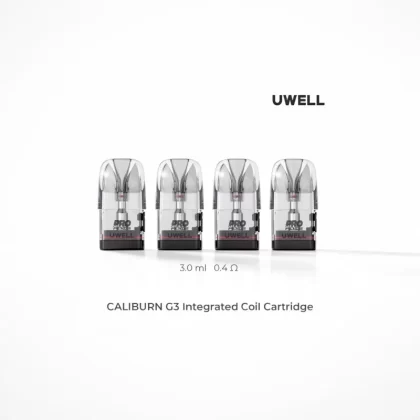 Uwell Caliburn G3 Pods 0.4/0.6/0.9Ω 4uds - 0.9 ohmios (2.5 ml), 0.6 ohmios (2.5 ml) (157A33)