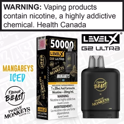 Mangabeys Iced Flavour Beast X 12M LEVEL X G2 Ultra POD