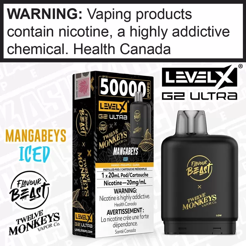 Mangabeys Iced Flavour Beast X 12M LEVEL X G2 Ultra POD