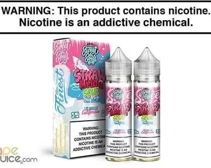 STRAW MELON SOUR ON ICE BY THE FINEST SWEET & SOUR 120ML - Vapejuice