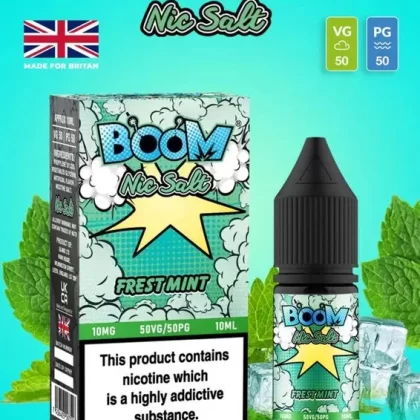 Fresh Mint Boom Nic Salt E Liquid 10ml | 10mg & 20mg | 50/50 VG/PG