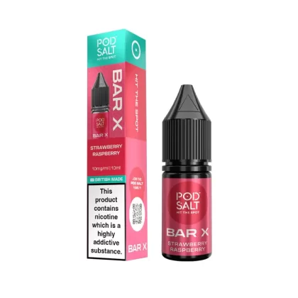 Strawberry Raspberry Nic Salt E-Liquid by Pod Salt Bar X - Ukecigstore