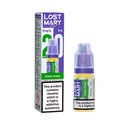 Green Grape Nic Salt E-Liquid by Lost Mary - 5mg - Low Strength