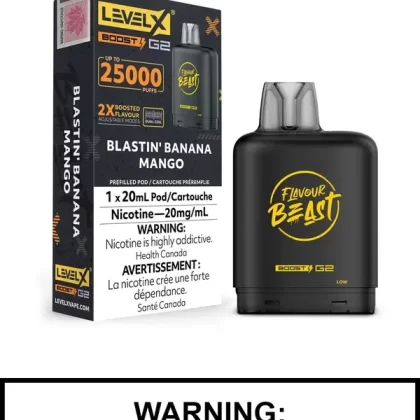 Blastin Banana Mango Flavour Beast Level X Boost G2 Pods
