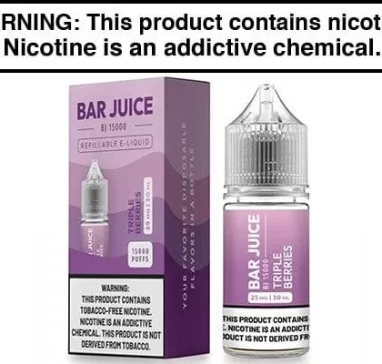 TRIPLE BERRIES BY BAR JUICE BJ15000 SALTS 30ML - Vapejuice