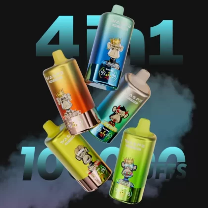 WASPE 4 in 1 100000 – 100K Puffs 56ml 1Ω*4 Mesh Coil Disposable Vape - 100000 puffs; Vape Product, Vape Product; Blueberry Ice & Black Knight & Strawberry Ice & Strawberry Watermelon, Bluebe (353701)