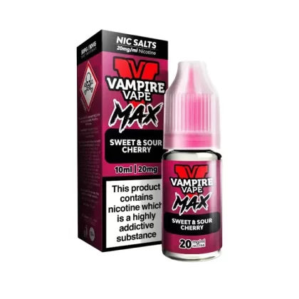 Sweet & Sour Cherry Nic Salt E-Liquid by Vampire Vape Max - 10 mg - Medium Strength