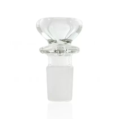 Bowl | Thick Funnel Bowl w/ Maria | 19mm – Glass – Clear