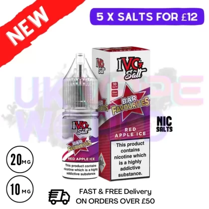 Red Apple ICE IVG “Bar Favourites” Salt 10ml Nic Eliquid