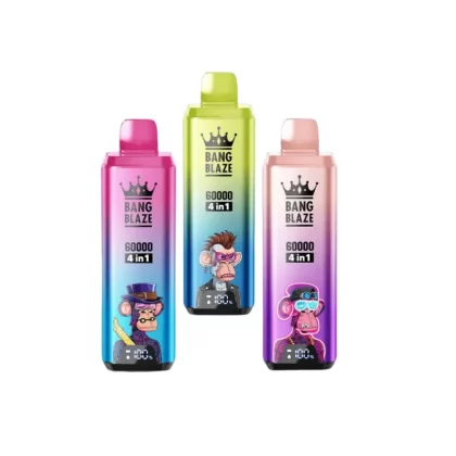 Bang Blaze 4IN1 60000 Puffs Rechargeable Disposable Kit - Blueberry Raspberry / Mixed Berry / California Cherry / Passion Fruit Mango / 20mg / CN-SZ Warehouse