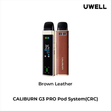 Uwell Caliburn G3 Pro Open Pod Kit – Brown Leather