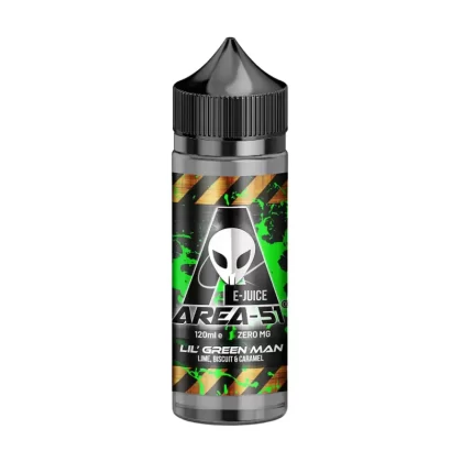 Area 51 Lil Green Man 100ml Shortfill E-Liquid - 2 x 18mg Nic Shots
