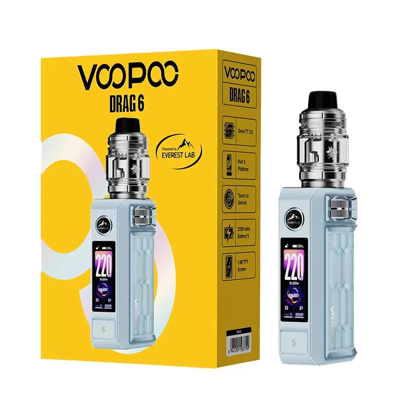 Voopoo Drag 6 Vape Kit - Silver - Vapourdeal Co - Image 3