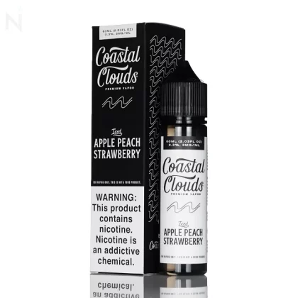 Coastal Clouds E-Liquid - Apple Peach Strawberry Iced - 60mL - 6mg