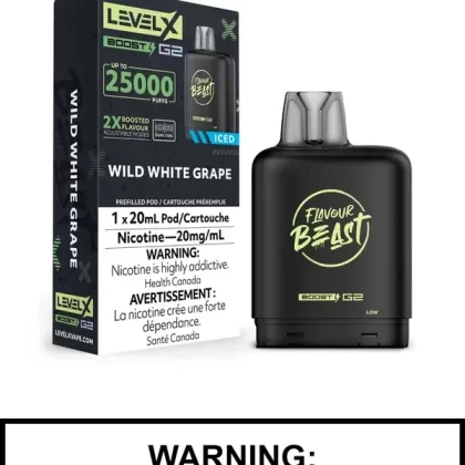 Wild White Grape Iced Flavour Beast Level X Boost G2 Pods