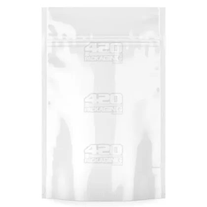 Tamper Evident | Matte White PCR Mylar Bag (No Tear Notch) | 6in x 9.3in – 28g – 1000 Count