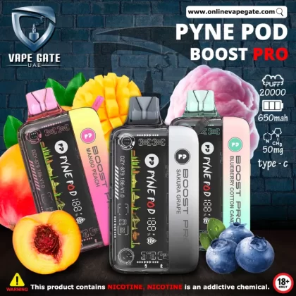 Pyne Pod Boost Pro - Rechargeable Disposable Vape (20,000 Puffs) - Cherry Pomegranate / 50 mg